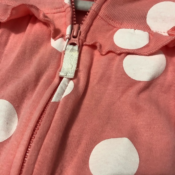 3 for $25. 6 months Carter’s polka dot zip cardigan - Picture 3 of 5